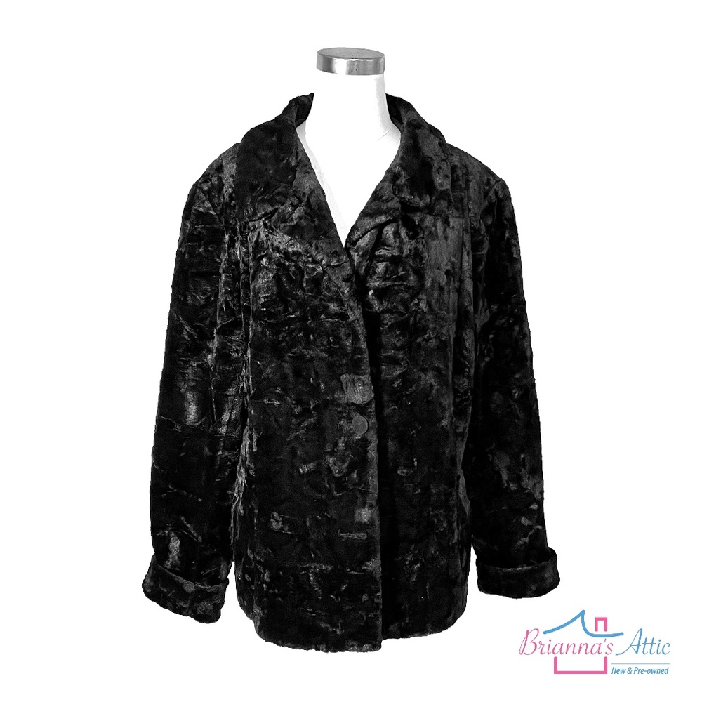 Alpine Studio faux acrylic shining women's coat winter jacket XL